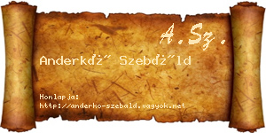 Anderkó Szebáld névjegykártya